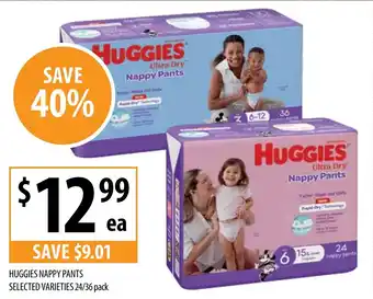 Supabarn HUGGIES NAPPY PANTS offer