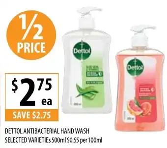 Supabarn DETTOL ANTIBACTERIAL HAND WASH offer