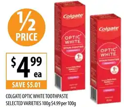 Supabarn COLGATE OPTIC WHITE TOOTHPASTE offer