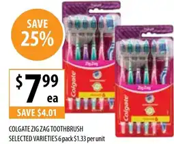 Supabarn COLGATE ZIG ZAG TOOTHBRUSH offer