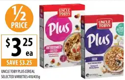 Supabarn UNCLE TOBY PLUS CEREAL offer