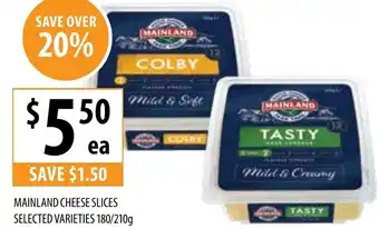 Supabarn MAINLAND CHEESE SLICES offer