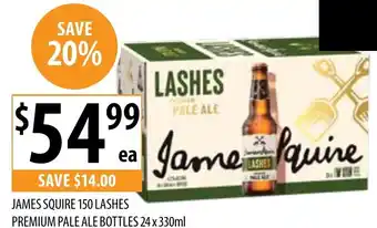 Supabarn JAMES SQUIRE 150 LASHES PREMIUM PALE ALE BOTTLES offer