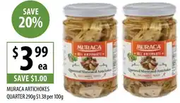 Supabarn MURACA ARTICHOKES QUARTER offer