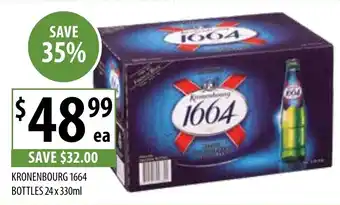 Supabarn KRONENBOURG 1664 BOTTLES offer