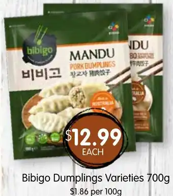 Spudshed Bibigo Dumplings Varieties offer