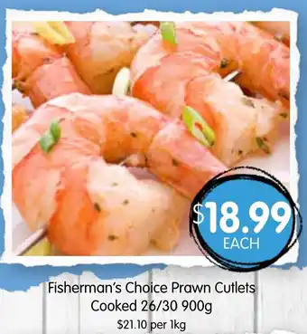 Spudshed Fisherman's Choice Prawn Cutlets Cooked 26/30 offer