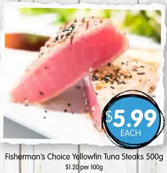 Spudshed Fisherman's Choice Yellowfin Tuna Steaks offer