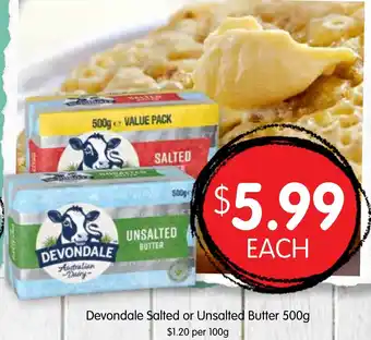 Spudshed Devondale Salted or Unsalted Butter offer