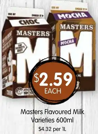 Spudshed Masters Flavoured Milk Varieties offer