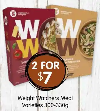 Spudshed Weight Watchers Meal Varieties offer