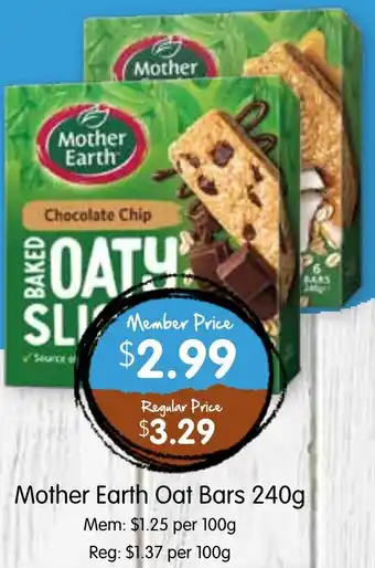 Spudshed Mother Earth Oat Bars offer