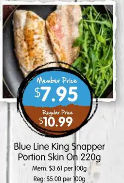 Spudshed Blue Line King Snapper Portion Skin On offer