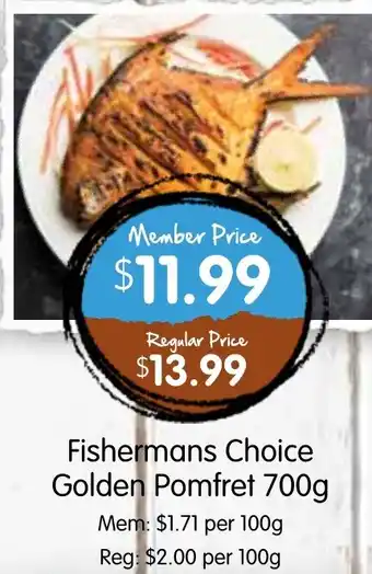 Spudshed Fishermans Choice Golden Pomfret offer