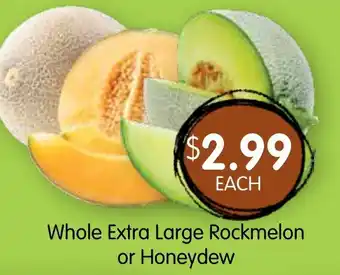 Spudshed Whole Extra Large Rockmelon or Honeydew offer