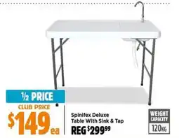 Anaconda Spinifex Deluxe Table With Sink & Tap offer