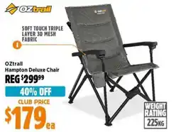 Anaconda OZtrail Hampton Deluxe Chair offer