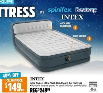 Anaconda Intex Queen Ultra Plush Headboard Air Mattress offer