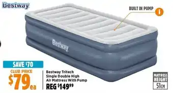 Anaconda Bestway Tritech Single Double High Air Mattress With Pump offer