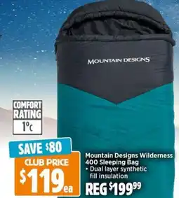 Anaconda Mountain Designs Wilderness Sleeping Bag offer