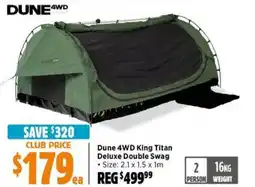 Anaconda Dune 4WD King Titan Deluxe Double Swag offer