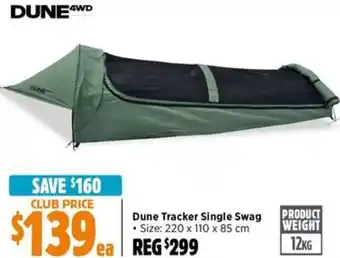 Anaconda Dune Tracker Single Swag offer