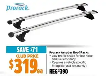 Anaconda Prorack Aerobar Roof Racks offer