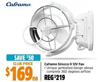 Anaconda Caframo Sirocco II 12V Fan offer