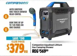 Anaconda Companion Aquaheat Lithium Gas Camping Shower offer