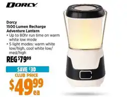 Anaconda Dorcy 1500 Lumen Recharge Adventure Lantern offer