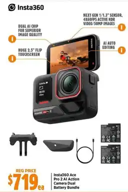 Anaconda Insta360 Pro 2 Al Action Camera Dual Battery Bundle offer