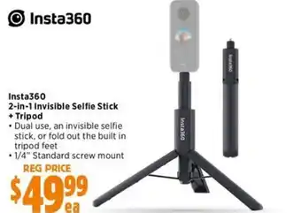 Anaconda Insta360 2-in-1 Invisible Selfie Stick offer