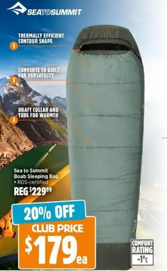 Anaconda Sea to Summit Boab Sleeping Bag offer