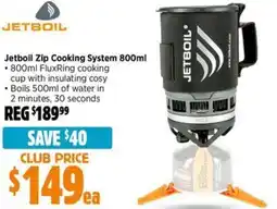 Anaconda Jetboil Zip Cooking System offer