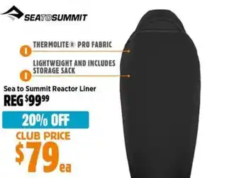 Anaconda Sea to Summit Reactor Liner offer