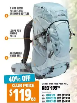 Anaconda Denali Trek Hike Pack offer