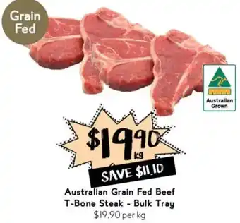 Drakes Australian Grain Fed Beef T-Bone Steak - Bulk Tray offer