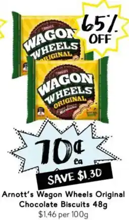 Drakes Arnott's Wagon Wheels Original Chocolate Biscuits offer