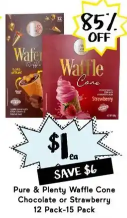 Drakes Pure & Plenty Waffle Cone Chocolate or Strawberry offer