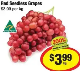 CORNETTS Red Seedless Grapes offer