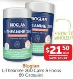 WHOLELIFE catalogue L-Theanine 200 Calm & Focus offer