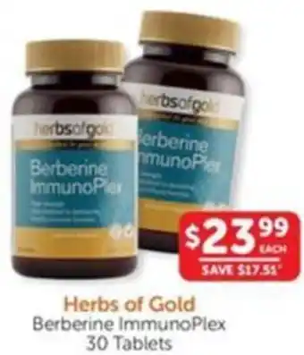 WHOLELIFE catalogue Herbs of Gold Berberine ImmunoPlex offer