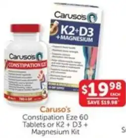 WHOLELIFE catalogue Caruso's Tablets or K2+D3+ Magnesium Kit offer