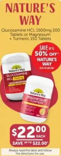 WHOLELIFE catalogue Glucosamine HCL 1500mg or Magnesium + Turmeric offer