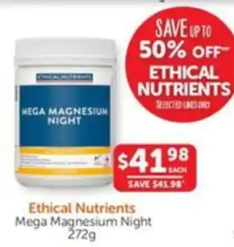 WHOLELIFE catalogue Ethical Nutrients Mega Magnesium Night offer