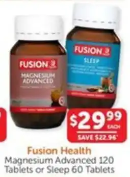 WHOLELIFE catalogue Fusion Health Magnesium Advanced or Sleep offer