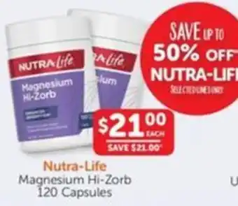 WHOLELIFE catalogue Nutra-Life Magnesium Hi-Zorb offer