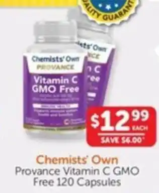 WHOLELIFE catalogue Chemists' Own Provance Vitamin C GMO Free offer