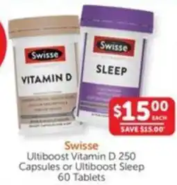 WHOLELIFE catalogue Swisse Ultiboost Vitamin D 250 Capsules or Ultiboost Sleep offer