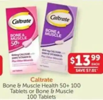 WHOLELIFE catalogue Caltrate Bone & Muscle Health 50+ or Bone & Muscle offer